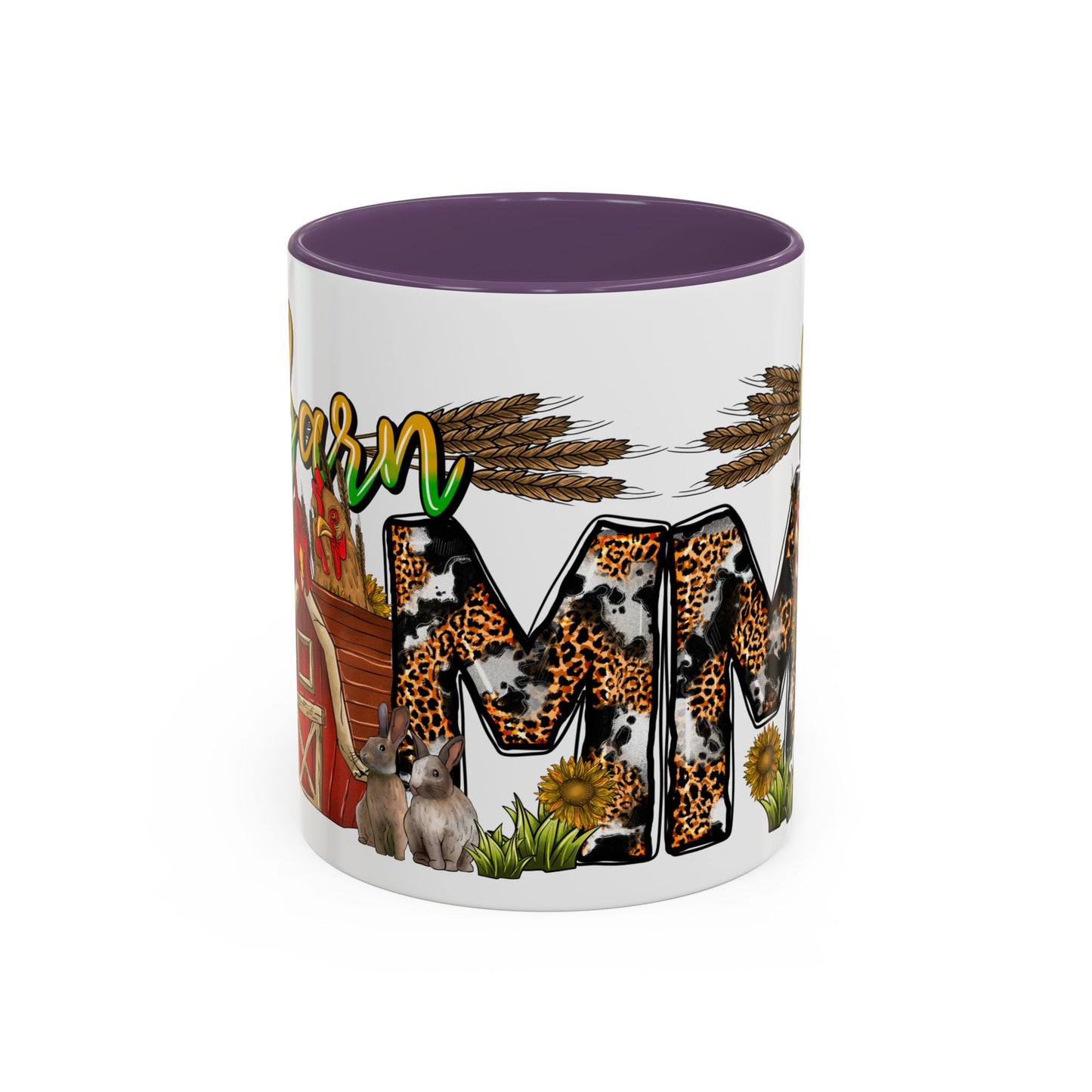 Barn MOM Coffee Mug — Leopard Print Farmhouse Accent Mug (11/15 oz)