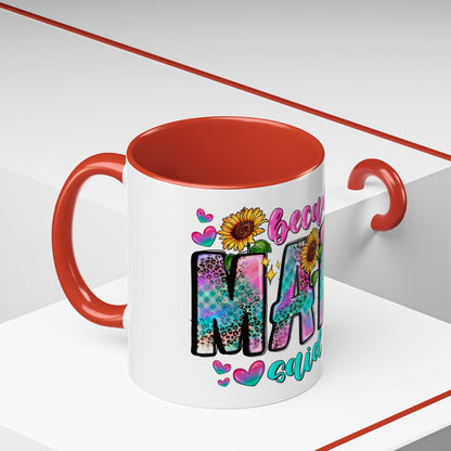 Coffee Mug — "Because Mama Said So" Colorful Sunflower Accent Mug (11/15oz)