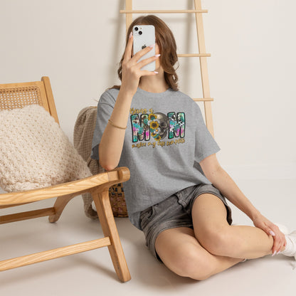 Mom Floral Graphic Tee – "Being a Mom Makes My Life an Adventure"