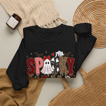 Spooky Mama Sweatshirt — Cute Halloween Ghosts & Pumpkin Graphic