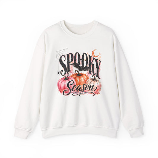 "Spooky Season" Pumpkin Halloween Graphic Crewneck Sweatshirt
