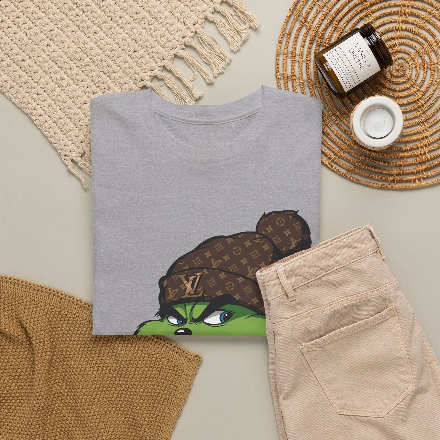 Grinch Winter Beanie Tee — Cozy Holiday Grinch with Hot Cocoa T-Shirt