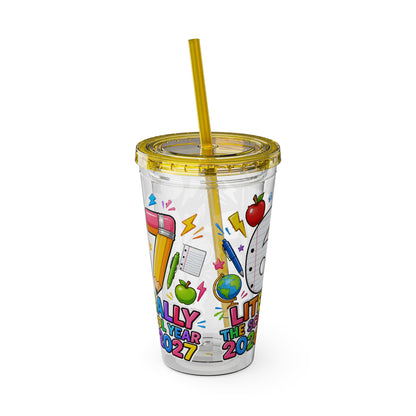 67th Grade Goodbye Tumbler — "Literally the School Year 2026-2027" 16oz Straw Cup