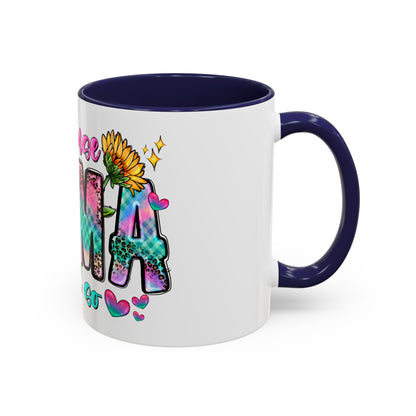 Coffee Mug — "Because Mama Said So" Colorful Sunflower Accent Mug (11/15oz)