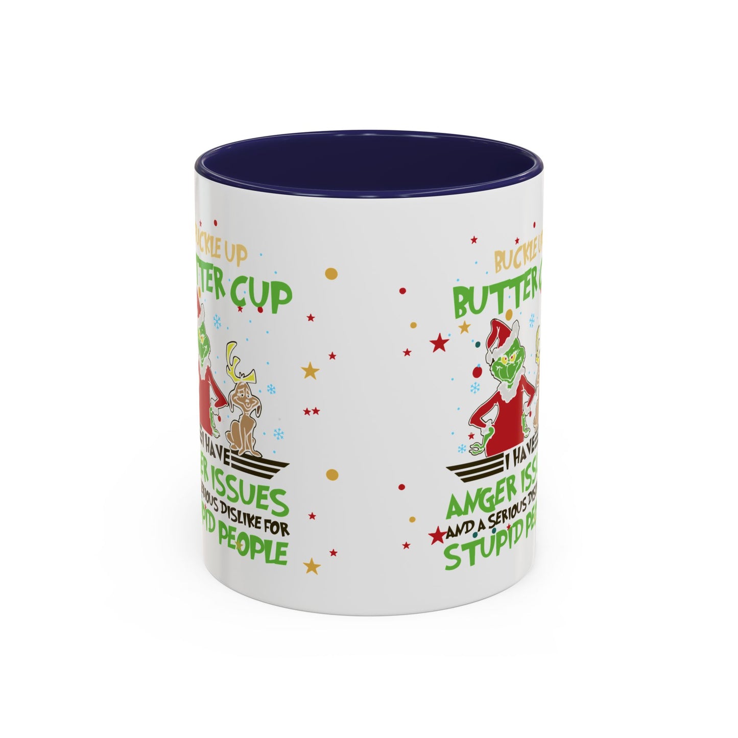 Funny Grinch Christmas Coffee Mug – "I Have Anger Issues" Holiday Accent Mug