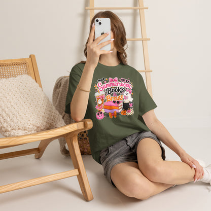 Books & Brews Tee — "Summerween" Cute Halloween Reading Shirt