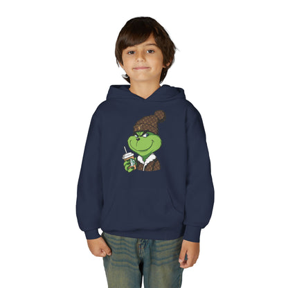 Youth Hoodie — Cozy Frog in Winter Beanie | Cute Kids' Holiday Sweatshirt