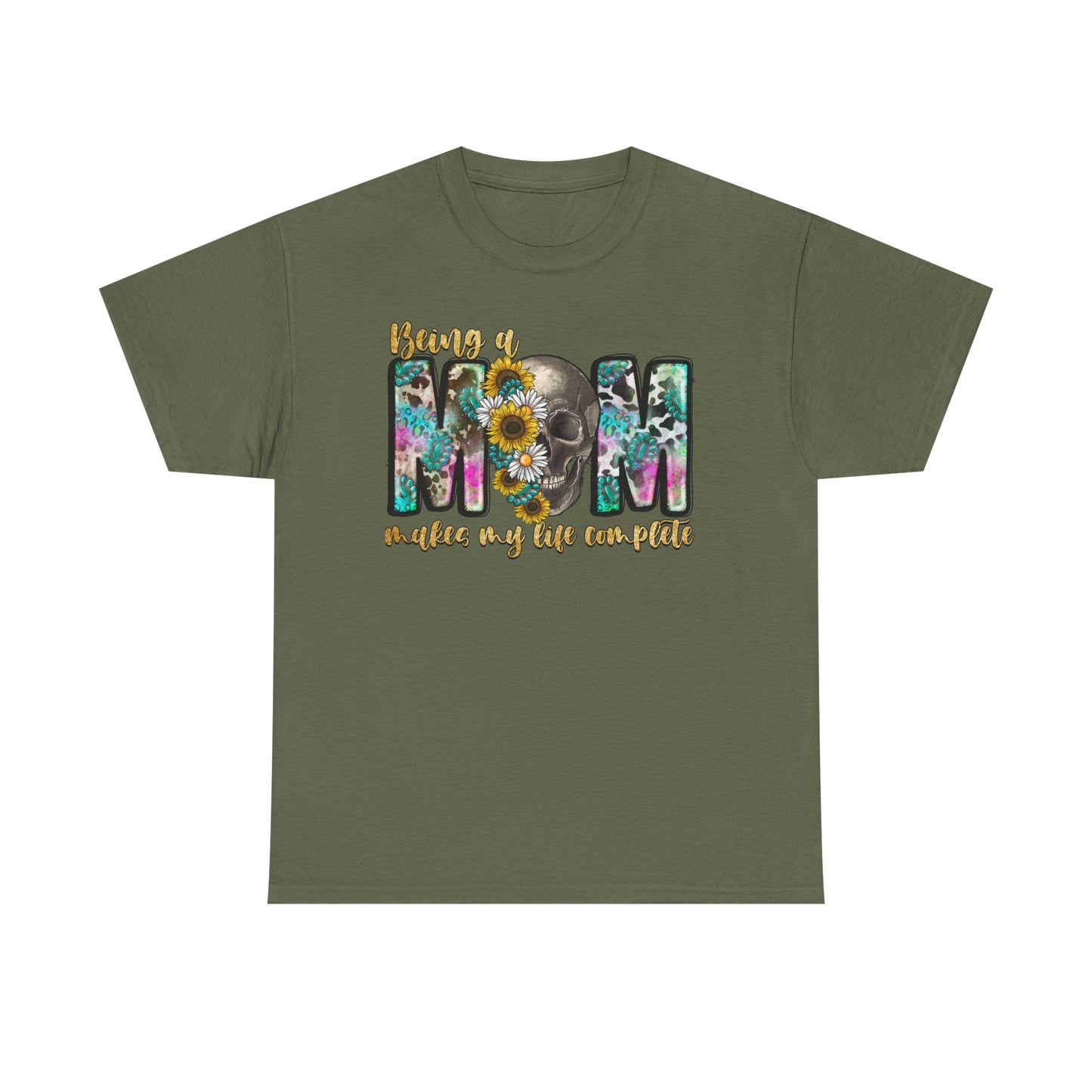 Mom Floral Graphic Tee – "Being a Mom Makes My Life an Adventure"
