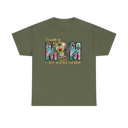 Mom Floral Graphic Tee – "Being a Mom Makes My Life an Adventure"