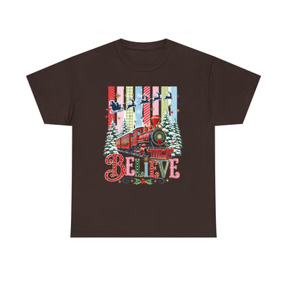 Believe Christmas Train T-Shirt