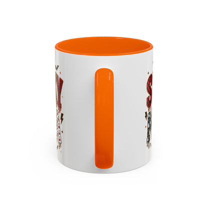 Spooky Mama Accent Coffee Mug — Halloween Ghost Pumpkin 11/15oz