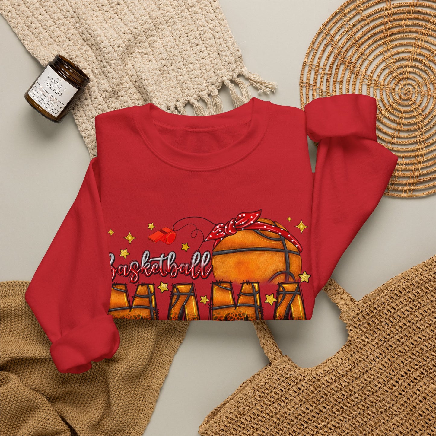 Basketball Mama Sweatshirt — Women's Basketball Mom Crewneck