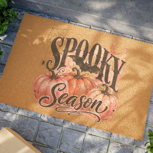 Spooky Season Doormat — Halloween Pumpkin Welcome Mat