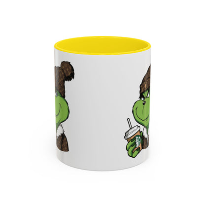 Grinch Luxury Winter Coffee Mug – Designer Beanie & Holiday Drink Cartoon (11/15oz)