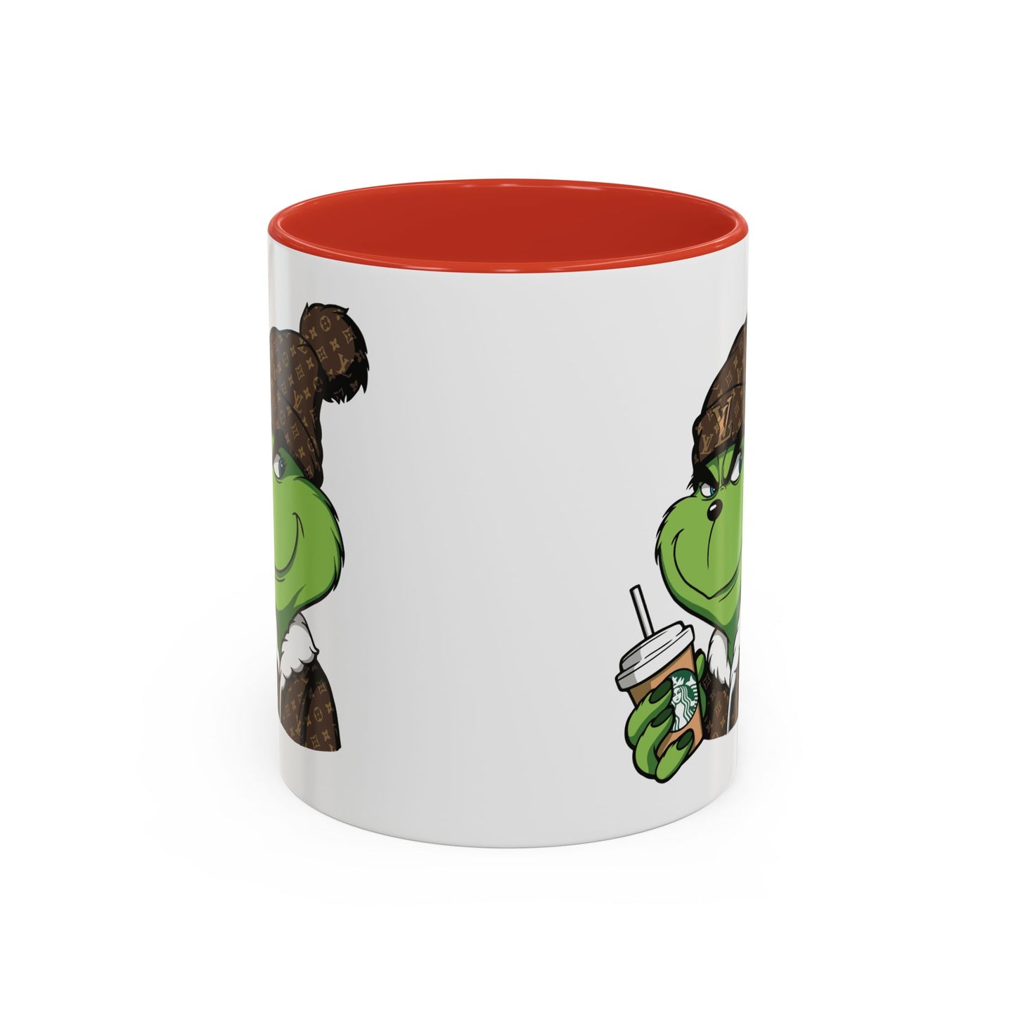 Grinch Luxury Winter Coffee Mug – Designer Beanie & Holiday Drink Cartoon (11/15oz)