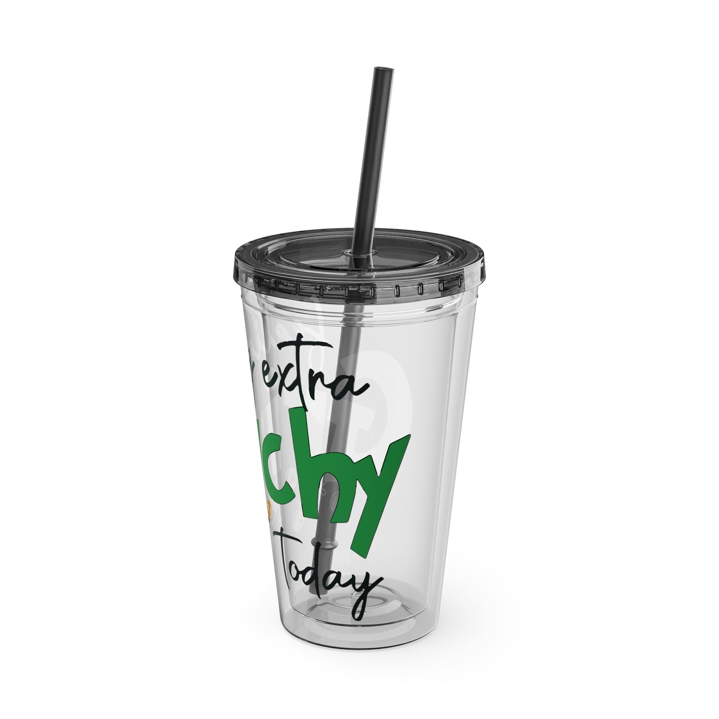 Grinch Quote Tumbler - 16oz Clear Straw Cup (Feeling Extra Grinchy)