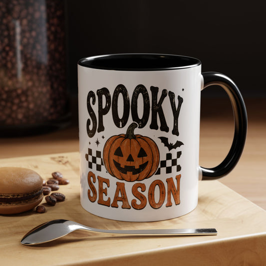 Spooky Season Coffee Mug — Halloween Pumpkin Accent Mug (11/15oz)