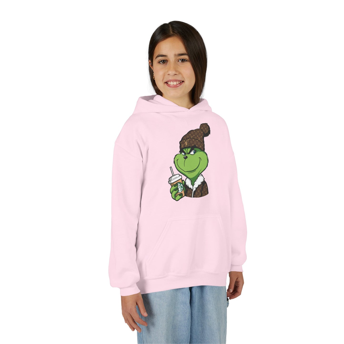 Youth Hoodie — Cozy Frog in Winter Beanie | Cute Kids' Holiday Sweatshirt