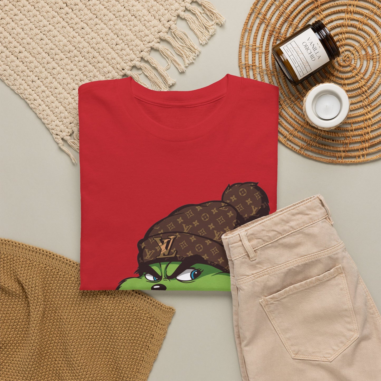 Grinch Winter Beanie Tee — Cozy Holiday Grinch with Hot Cocoa T-Shirt