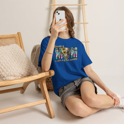 Mom Floral Graphic Tee – "Being a Mom Makes My Life an Adventure"