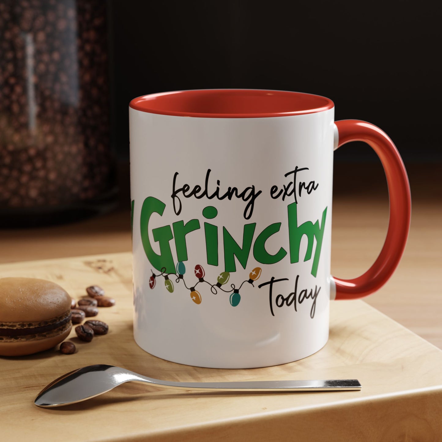 Feeling Extra Grinchy Today Coffee Mug — Holiday Funny Ceramic Mug (11/15oz)