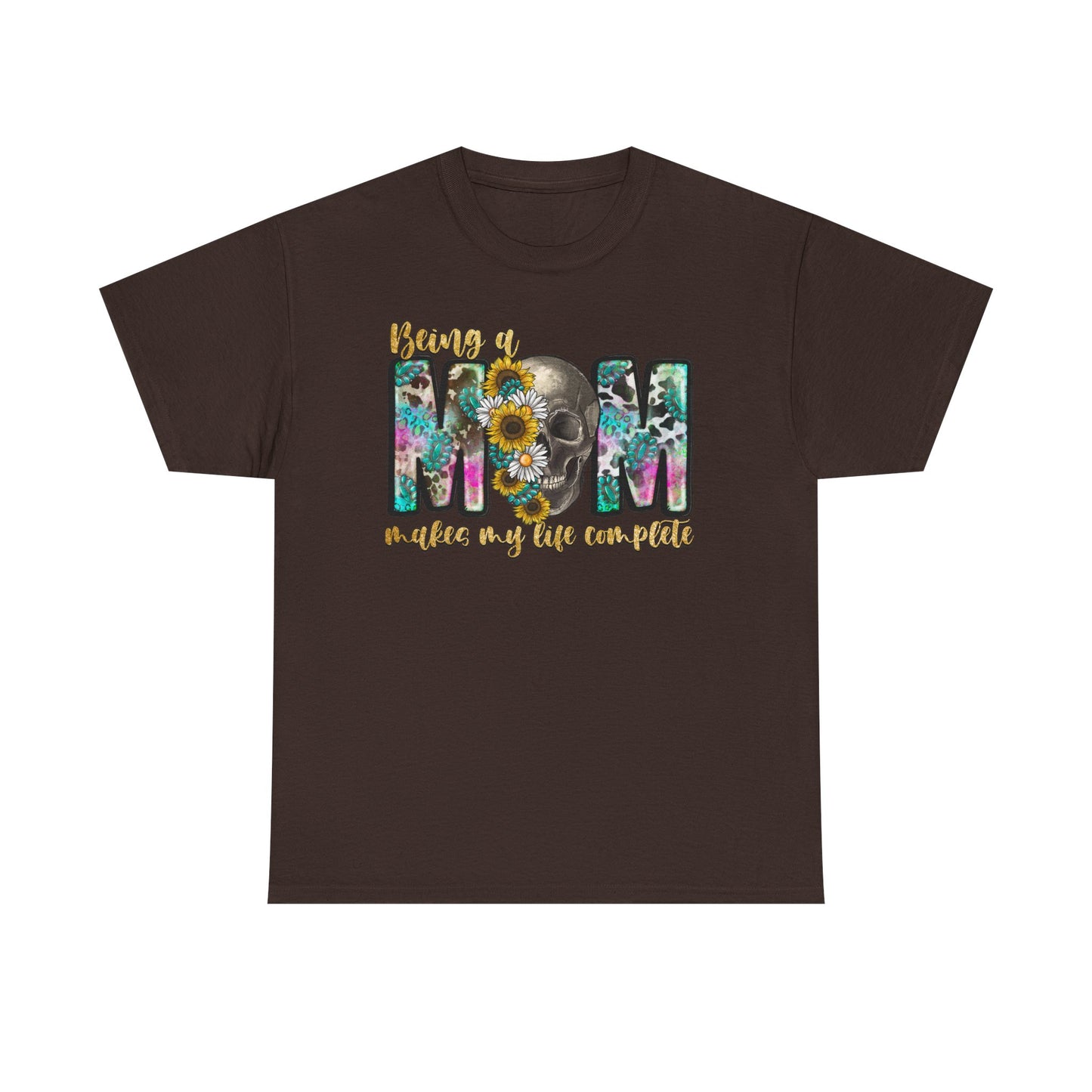 Mom Floral Graphic Tee – "Being a Mom Makes My Life an Adventure"