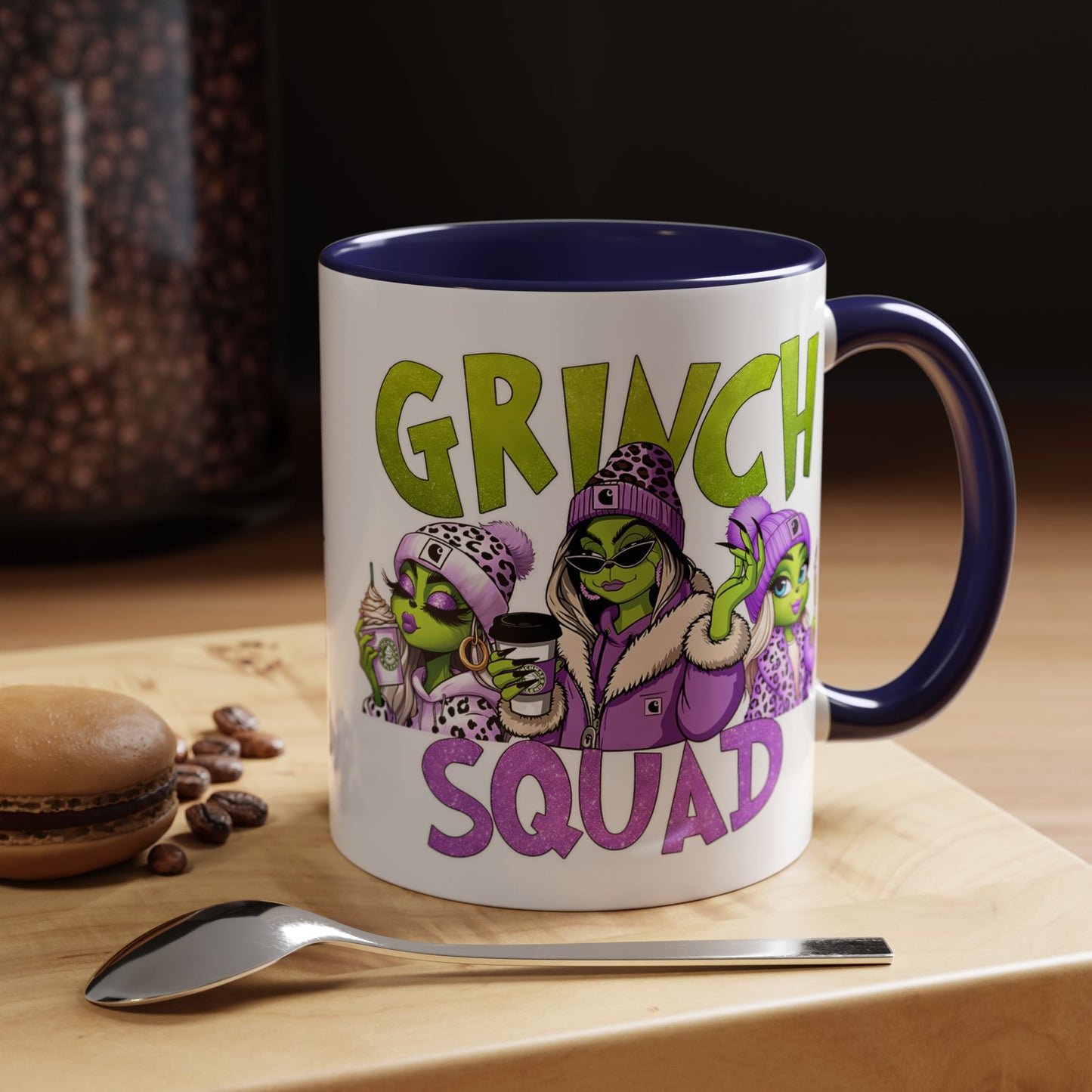 Grinch Squad Coffee Mug — Funny Holiday Green Girl 11/15oz Accent Mug
