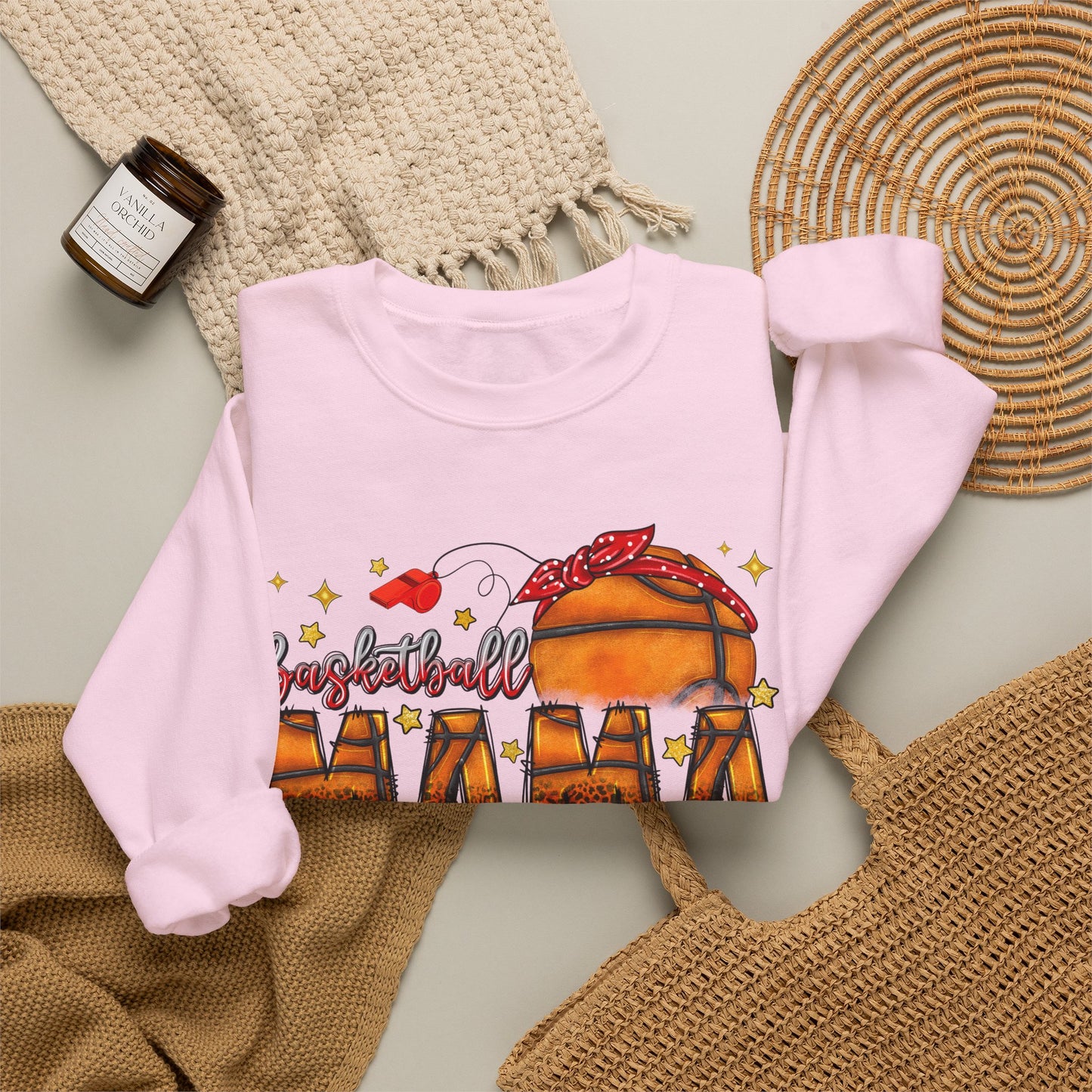 Basketball Mama Sweatshirt — Women's Basketball Mom Crewneck