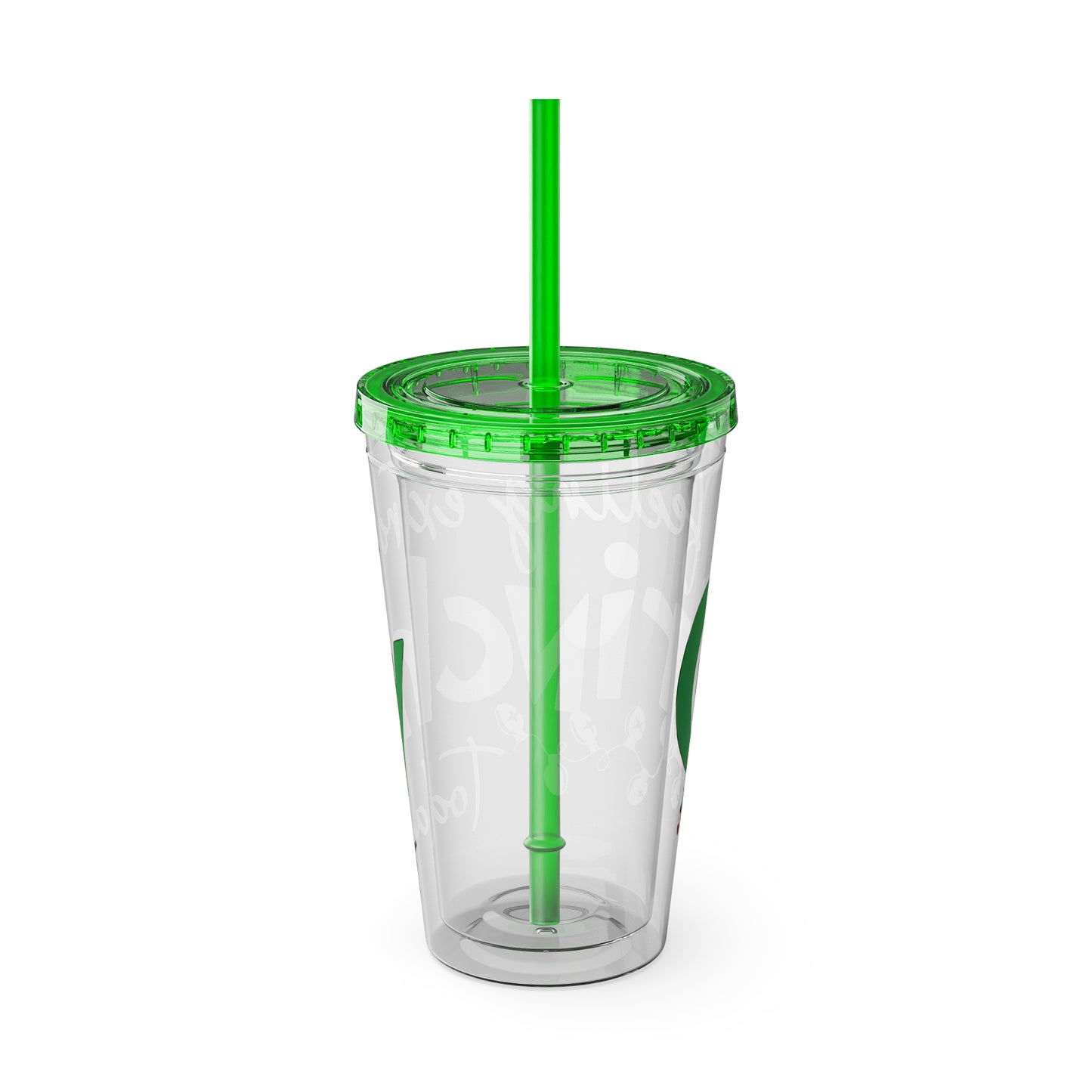 Grinch Quote Tumbler - 16oz Clear Straw Cup (Feeling Extra Grinchy)