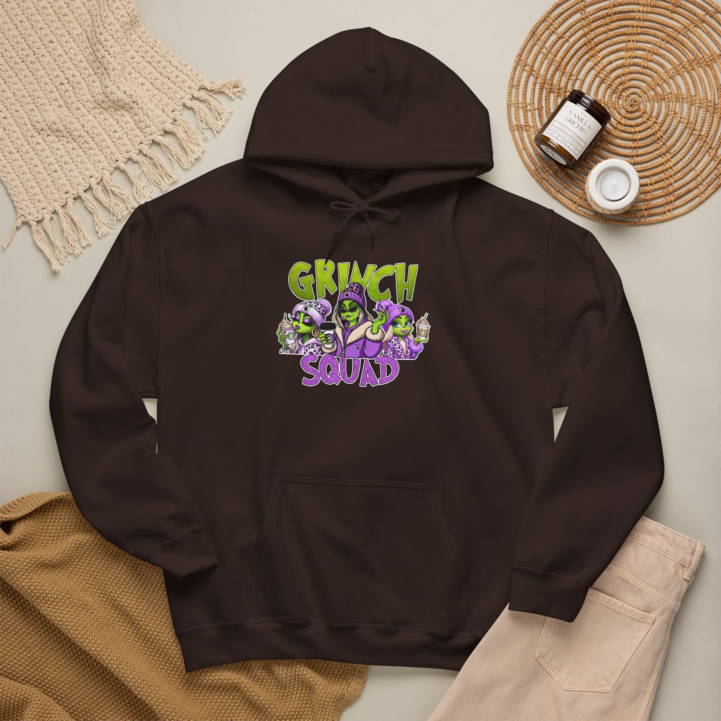 Grinch Squad Hoodie — Funny Holiday Christmas Sweatshirt