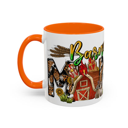 Barn MOM Coffee Mug — Leopard Print Farmhouse Accent Mug (11/15 oz)
