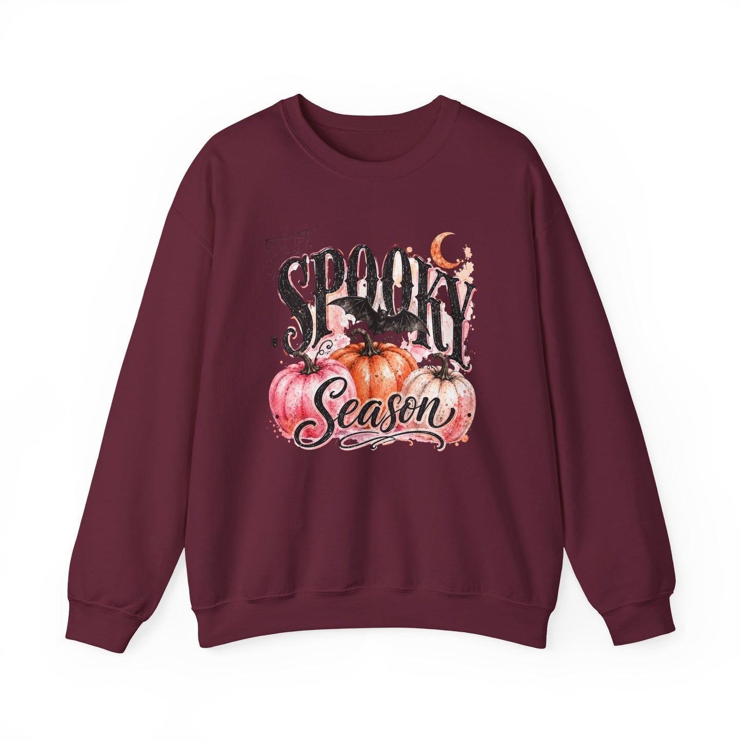 "Spooky Season" Pumpkin Halloween Graphic Crewneck Sweatshirt